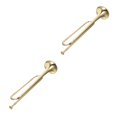 thumbnail image 3 of QUTETN 2pcs Durable Brass Trumpet Professional Instrument Trumpet for Student Beginner, 3 of 8