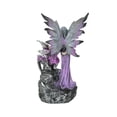 thumbnail image 3 of Amethyst Purple Fairy And Dragon LED Lighted Geode Statue, 3 of 5