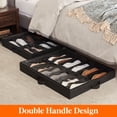 thumbnail image 4 of Lifewit Under Bed Shoe Storage Organizer, Set of 2, Fits 24 Pairs, Closet Organizers and Storage, Durable Shoe Bag w/ Cardboard, Dual Zippers, Black, 4 of 8
