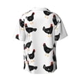 thumbnail image 2 of Wukai Funny Chicken Men's Casual Short-Sleeve Button Down Shirt - Lightweight Summer Dress Shirt for Daily Wear-X-Large, 2 of 7