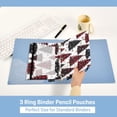 thumbnail image 5 of Dailycode 2 Pack Pencil Pouch for 3 Ring Binder Smooth Zipper Folders with Pockets Clear Window Pencil Case, Christmas Tree with Plaid, 5 of 6