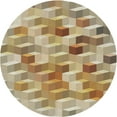 thumbnail image 1 of Ahgly Tapis Rond d'Intérieur à Motifs Marron Sienne, 7 Pieds Rond, 1 of 6