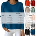 thumbnail image 3 of Sweaters for Women Trendy Long Sleeve Crewneck Fall Lightweight Loose Fit Knit Pullover Basic Tops(Beige,XL), 3 of 5