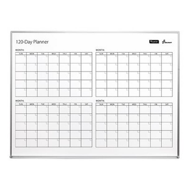 SKILCRAFT Quartet - Card planner board - 4 month - wall mountable - 48 ...