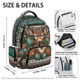 thumbnail image 4 of FKELYI School Backpack for Kids 17 Inch Schoolbag with Multi-Pockets Aztec Tribal Elk Print Primary School Bookbag Casual Daypack Travel Bag for Boys Girls, 4 of 7