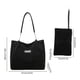 thumbnail image 3 of Bolsa De Almacenamiento De Poliéster Conjunto de 2 bolsos negros tipo tote y bolso de mano para mujer, de gran capacidad, informales, para el trabajo y el trabajo. JASKFLY, 3 of 8