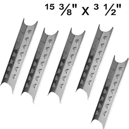 Charmglow Grill Replacement Parts Set of 5 stainless steel heat plates for Master Forge, Charmglow, Brinkmann and Kenmore Bbq Grill Models ()