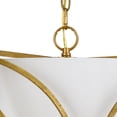 thumbnail image 2 of 60 X 3 Watt Metal Chandelier with Floral Cut Out, Gold and White- Saltoro Sherpi, 2 of 5