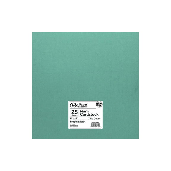 Paper Accents Cardstock 12"x 12" Muslin 73lb Tropical Rain 25pc