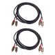thumbnail image 1 of 2X Cable de Audio Coaxial 2RCa A 2 RCa Cable de Audio Estéreo RCa de 3,5 Jack 1M para Cine en Casa DVD TV Amplificador CD, 1 of 5