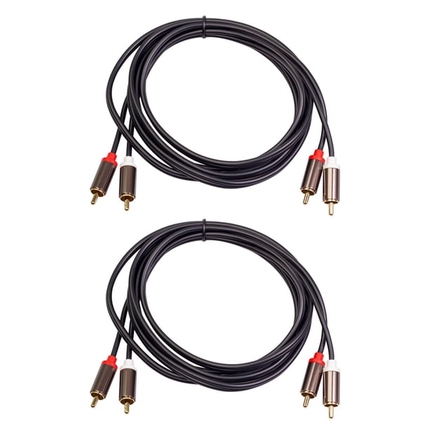 2X Cable de Audio Coaxial 2RCa A 2 RCa Cable de Audio Estéreo RCa de 3,5 Jack 1M para Cine en Casa DVD TV Amplificador CD