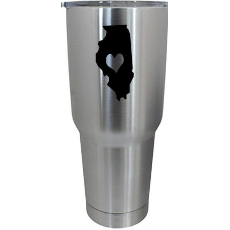 

Illinois Heart States Etched 30oz Stainless Steel Tumbler