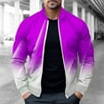 thumbnail image 2 of yillto Lightweight Coat for Men Gradient Full Zipper Causal Elastic Waistband Jackets with Pockets, 2 of 4