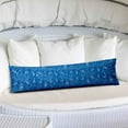 thumbnail image 4 of HomeRoots 12" X 48" Blue And White Zippered Ikat Lumbar Indoor Outdoor Pillow, 4 of 5