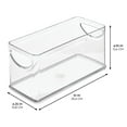 thumbnail image 3 of iDesign Plastic Cabinet and Pantry Storage Bin with Handles, Clear, 3 of 5