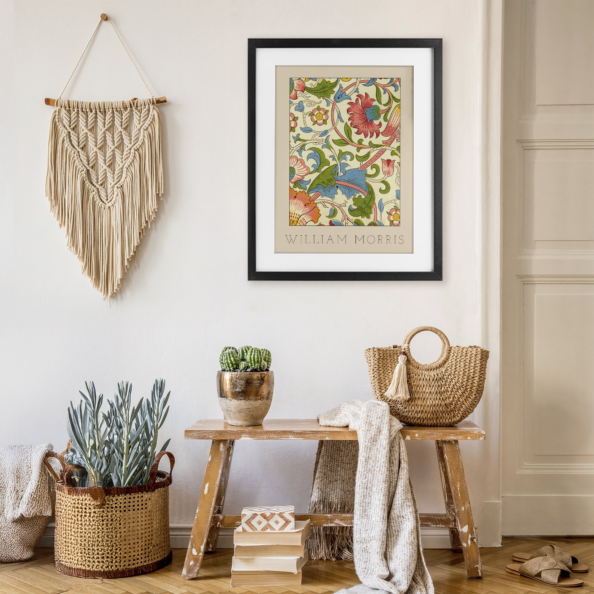Stupell Industries Stylish Boho Classic Flowers Black Framed Print Under Glass, design by Lil' Rue