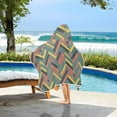 thumbnail image 6 of Toddler Hooded Beach Towel 24x50 Kids Bath Towels Soft Quick Dry for Swim Pool Boys Girls Colorful Strip, 6 of 7