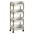thumbnail image 5 of InsCrazy Caddy with Rollers Storage Rack Layer Storage Cart Mobile Storage Rack for Office, Living Room, Kitchen, 5 of 6