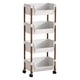 thumbnail image 2 of Estante de almacenamiento multicapa, carrito de almacenamiento móvil con ruedas, fácil de montar, apto para sala de estar, dormitorio, baño, cocina, organizadores, estantes de plástico., 2 of 6