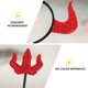 thumbnail image 4 of Conjunto de 4 tridentes de diablo con pelo de cuerno para disfraz de diablo de Halloween (rojo), 4 of 5