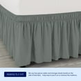 Subrtex Elastic Bed Skirt Dust Ruffle, Soft 15inch Drop, EasyStretch