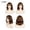 Coffee, variant on Pastel Wavy Bob Wig with Bangs for Women, Shoulder Length Loose Curl Synthetic Wig, Colorful Fashion Wig(Coffee,One Size)
