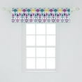 thumbnail image 2 of Tribal Window Valance, Sketchy Pattern of Colorful Ancient Tents and Other Shapes Old Times Layout, Curtain Valance for Kitchen Bedroom Decor with Rod Pocket, 54" X 12", Multicolor, by Ambesonne, 2 of 2