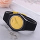 thumbnail image 4 of Reloj redondo simple de la correa del silicón del reloj de pulsera del cuarzo negro ocasional de moda, 4 of 5