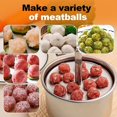 thumbnail image 4 of Stainless Steel Meatball Maker Set, Manual Press Tool with Spoon for Home Kitchen, Meal Prep & Appetizers, 4 of 8
