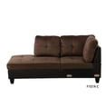 thumbnail image 5 of Hommoo L Shaped Couches and Sofas, Lint and PVC Living Room Furniture Sets, Modern Sectional Sofa for Home & Office, Brown(No Ottomans), 5 of 7