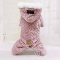 thumbnail image 5 of Aosijia Dog Pajamas 4-Legs Plush Jumpsuit Pet Thicken Coat Hoodie Winter Warm Puppy Clothes S, 5 of 11