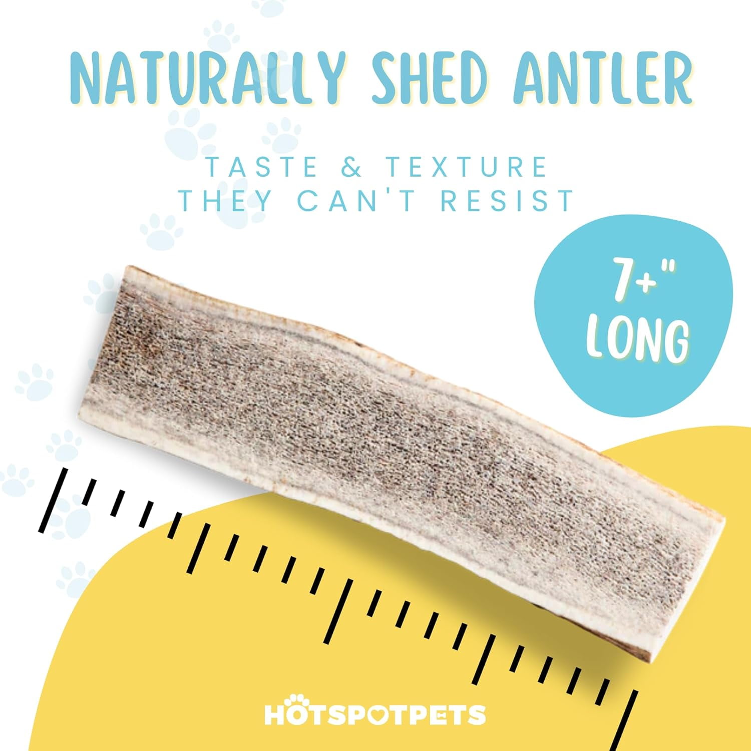 HotSpot Pets Premium Split Elk Antlers for Dogs - 7 Inch Large Rawhide Chews (2 Pack) - Made in USA