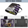 thumbnail image 6 of Xixirimido Portable Golf Cart Seat Covers, Quilted Golf Cart Seat Towel Blanket with 4 Pockets Universal Fit for EZGO Club Car and More 2 Person Seats Carts, Cow Sunflower US Flag Purple, 6 of 8