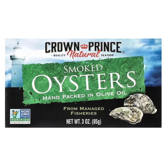 Smoked Oysters, In Olive Oil, 3 oz (85 g)
