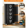 thumbnail image 2 of 72" H Metal Storage Cabinet with Wheels, Garage Storage Cabinet with Adjustable Shelves and Lockable Doors for Garage Home Office Utility Room, 2 of 7
