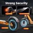 thumbnail image 6 of Electric Scooter for Adults, 10" Solid Tires,Max 19Mph,350W Motor,21-28 Miles Range, Folding E-Scooter with Dual Suspension,APP Orange, 6 of 8