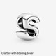 thumbnail image 4 of Charm Pandora Letter S Alphabet - Caja de regalo de plata de ley, 4 of 7