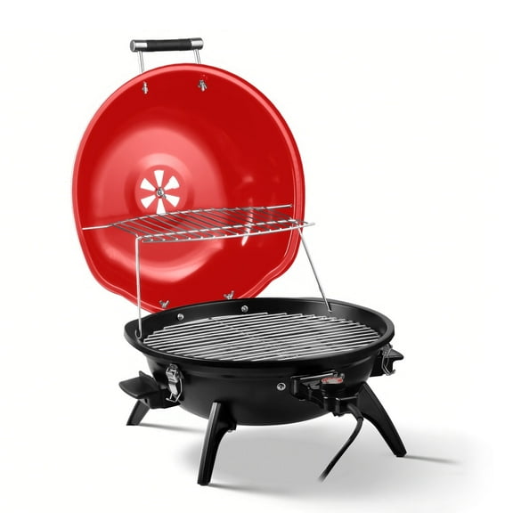 Techwood 11 Inch 1600W Electric BBQ Grill Portable Indoor Outdoor Cooking