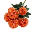 thumbnail image 2 of SHEIGUANNI High-Realistic Artificial Hydrangea Flowers for Home Decor - Fade-Resistant, Waterproof & Dry-Proof, Long-Lasting Indoor/Outdoor Plastic Floral Arrangement (15.75Inch)-Orange, 2 of 7
