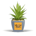 thumbnail image 1 of Graffiti Street Star Wings Crown Pattern Fake Pineapple Flower Pot Vase Mini Decor, 1 of 3