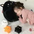 thumbnail image 5 of MorisMos 16" Black Fat Cat Stuffed Animal Mommy Cat with 3 Kitty Plush Toys, 5 of 9