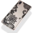 thumbnail image 2 of Clear Case for Huawei P20 with Screen Protector,XYCCA Ultra Thin Slim Fit Soft Transparent Silicone Phone Case Crystal TPU Bumper Shell Scratch Resistant Protective Cover - Black Lotus, 2 of 4