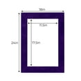 thumbnail image 3 of Crocus Suede Acid Free 18x24 Picture Frame Mats with White Core Bevel Cut for 12x18 Pictures - Fits, 3 of 4
