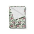 thumbnail image 2 of Vintage Rose Soft Flannel Fleece Throw Blanket, Rhythmic Victorian Look Flowers Rustic Composition, Cozy Plush for Indoor and Outdoor Use, 50" x 60", Blush Emerald, by Ambesonne, 2 of 5