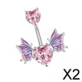 thumbnail image 1 of 2x Joyería Piercing, Piercing Corporal, Acero Inoxidable, Joyería Corporal, Accesorios de Joyería para Cumpleaños, San Valentín, Halloween 2 piezas, 1 of 10
