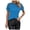 W214 Blue, variant on Angala Ladies Top Lace Crew Neck Short Sleeve Graphic Print Blouse Summer Slim Fit Soft Fashion Womens T Shirts Size L Khaki
