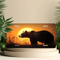 thumbnail image 6 of 1 Pcs 2D Flat License Plate Covers & Frames, Brown Bear For Decorative Front, Waterproof For Decoration Aluminum License Plate Covers & Frames Cover For Men Women, 12" X 6", 6 of 7
