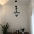 thumbnail image 5 of Tiffany Pendant Lighting Ceiling Lights White Stained Glass Hexagon LED Bulbs Included for Dining Room Living Room Bedroom 16"W*16"D*60"H, 5 of 7