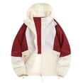 thumbnail image 2 of Men's Summer Color Block Sun Protection Hooded Jacket Lightweight Breathable Water Resistant Outdoor Fishing Hiking Coat Size 3XL Wine, 2 of 8