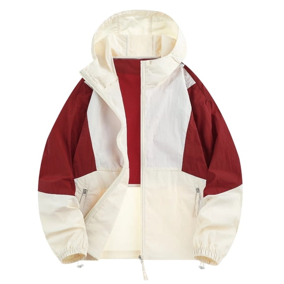 Yaoyar Men's Outdoor Lightweight UPF50  Hooded Long Sleeve Jacket with Zipper Pockets for Sun Protection